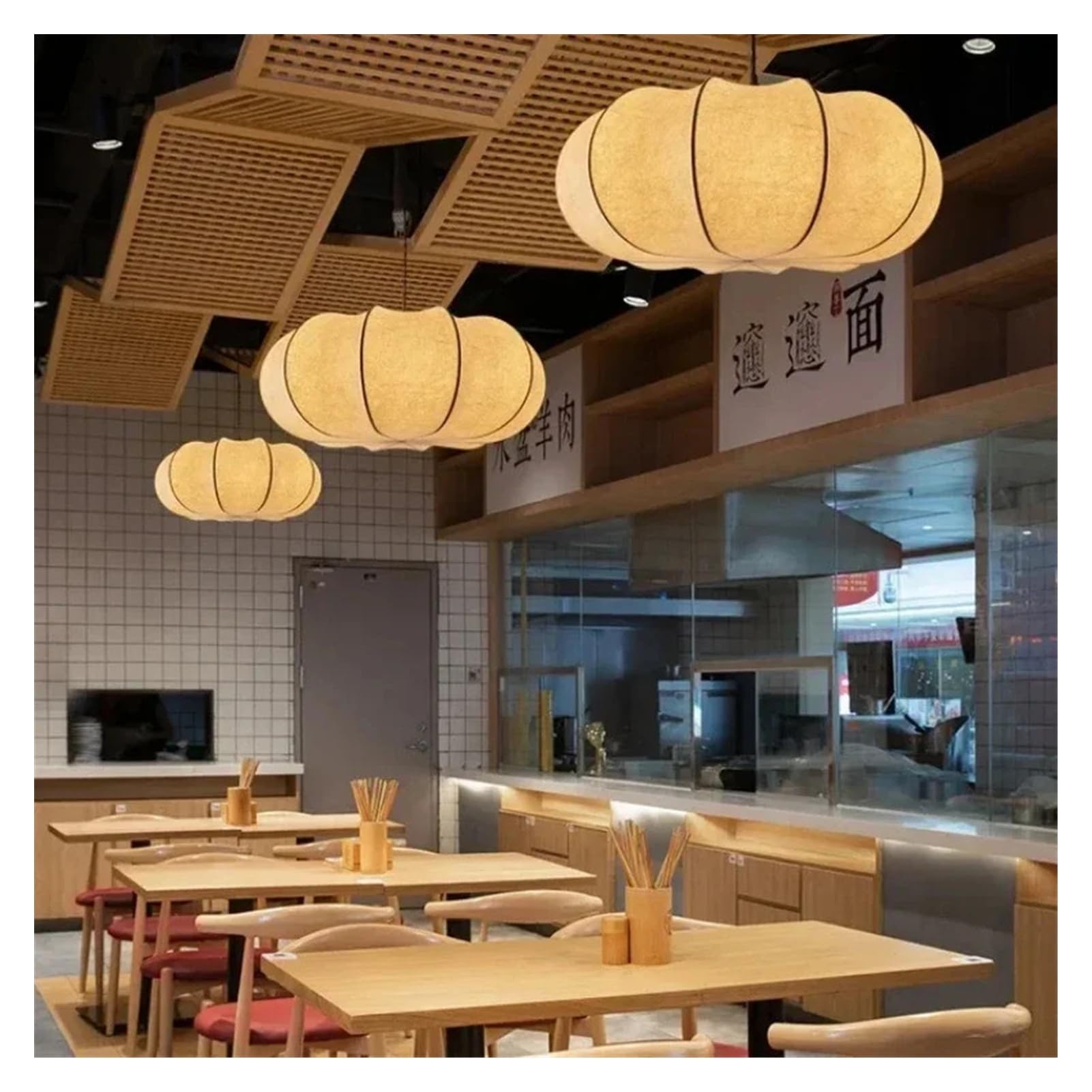 Kreatywna retro lampa do sypialni, żyrandol w stylu japońskim, żyrandol francuski design, artystyczne lampy wiszące w kształcie litery V, dekoracja pokoju (średnica 80 cm, bi