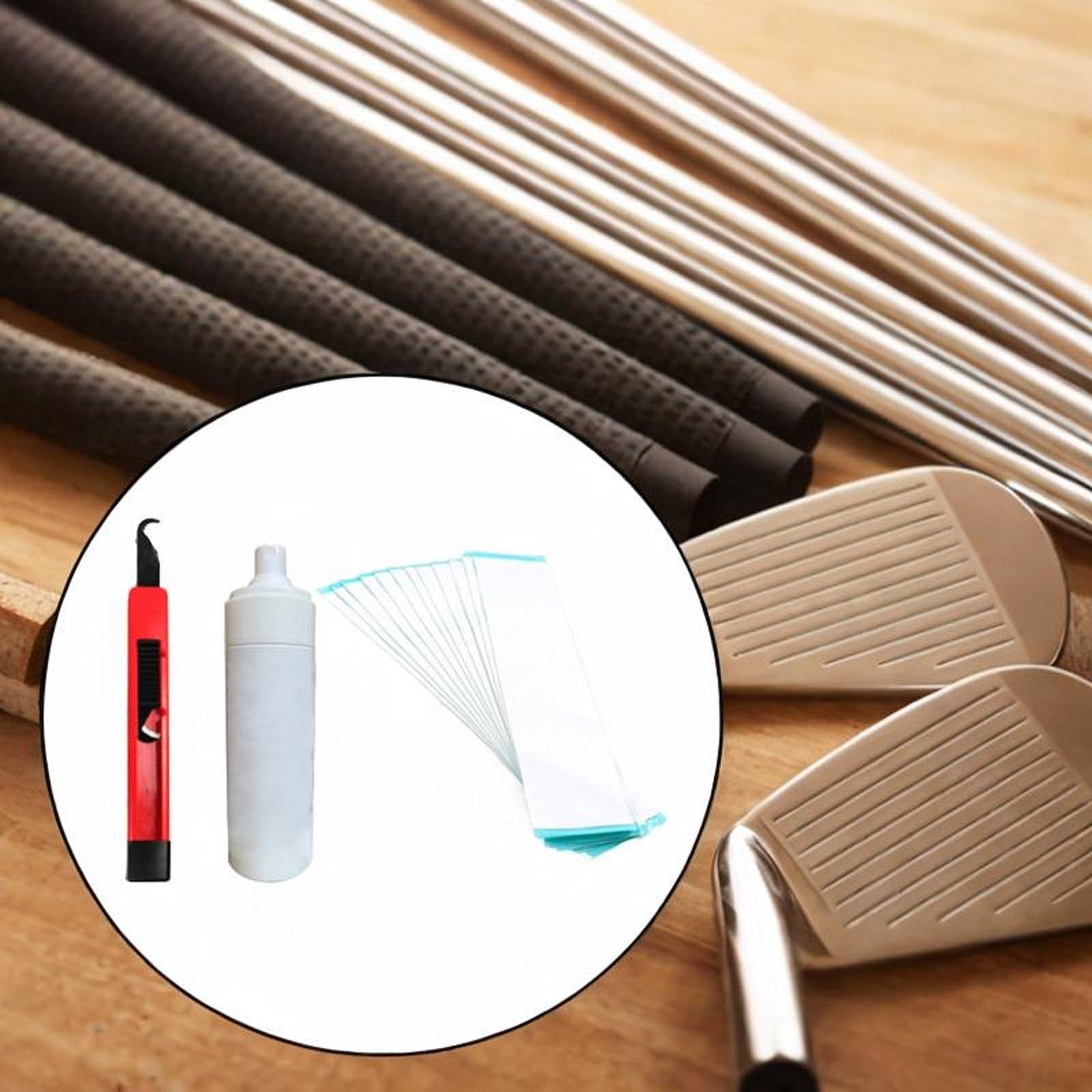 4 Piezas Golf Club Regrip Kit Cinta Doble Cara Gancho Pinza Spray Fácil Reemplazo Material PP Y Acero Adecuado Golfistas Regalo