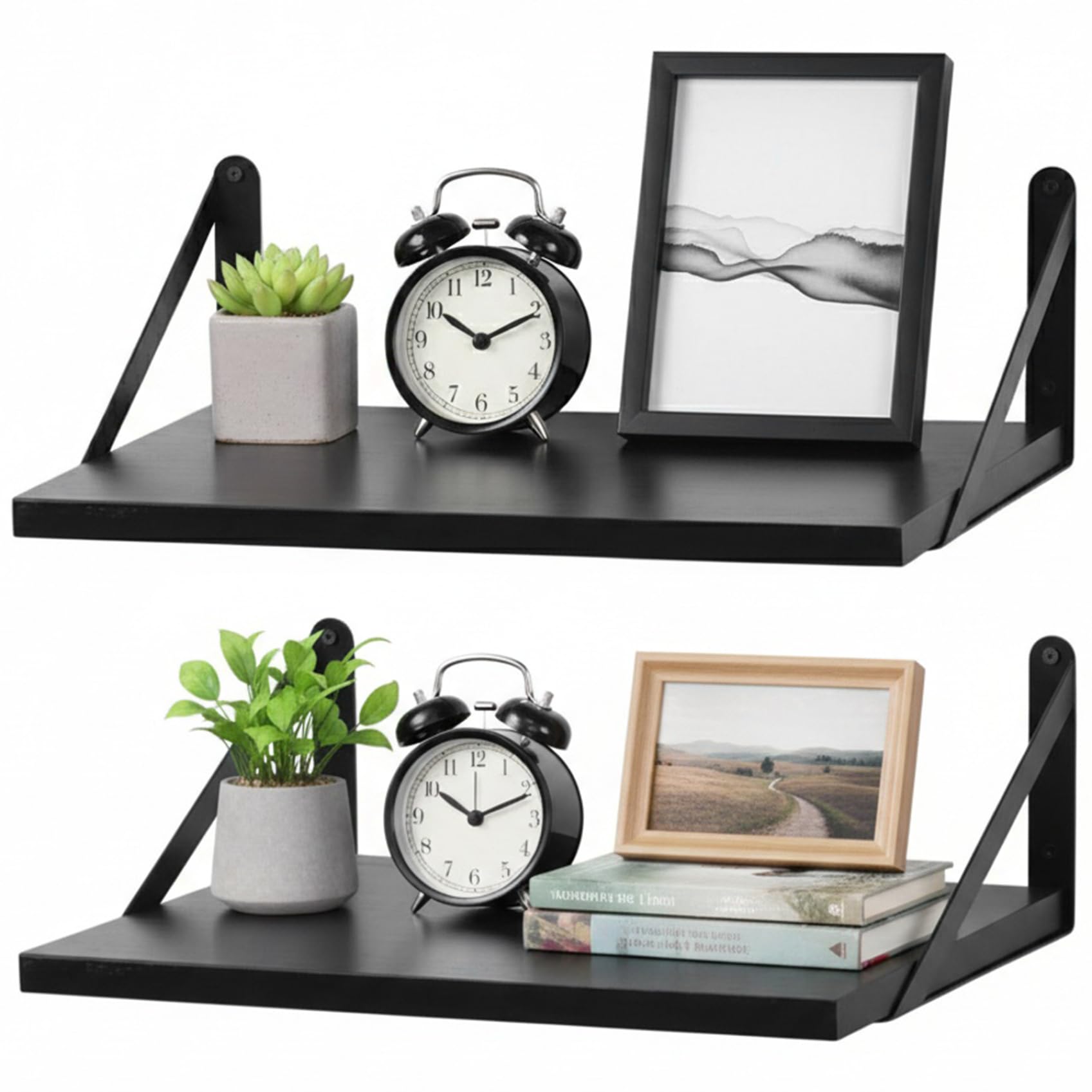 Étagère murale flottante en bois 16x12 pour organiser votre cuisine et chambre