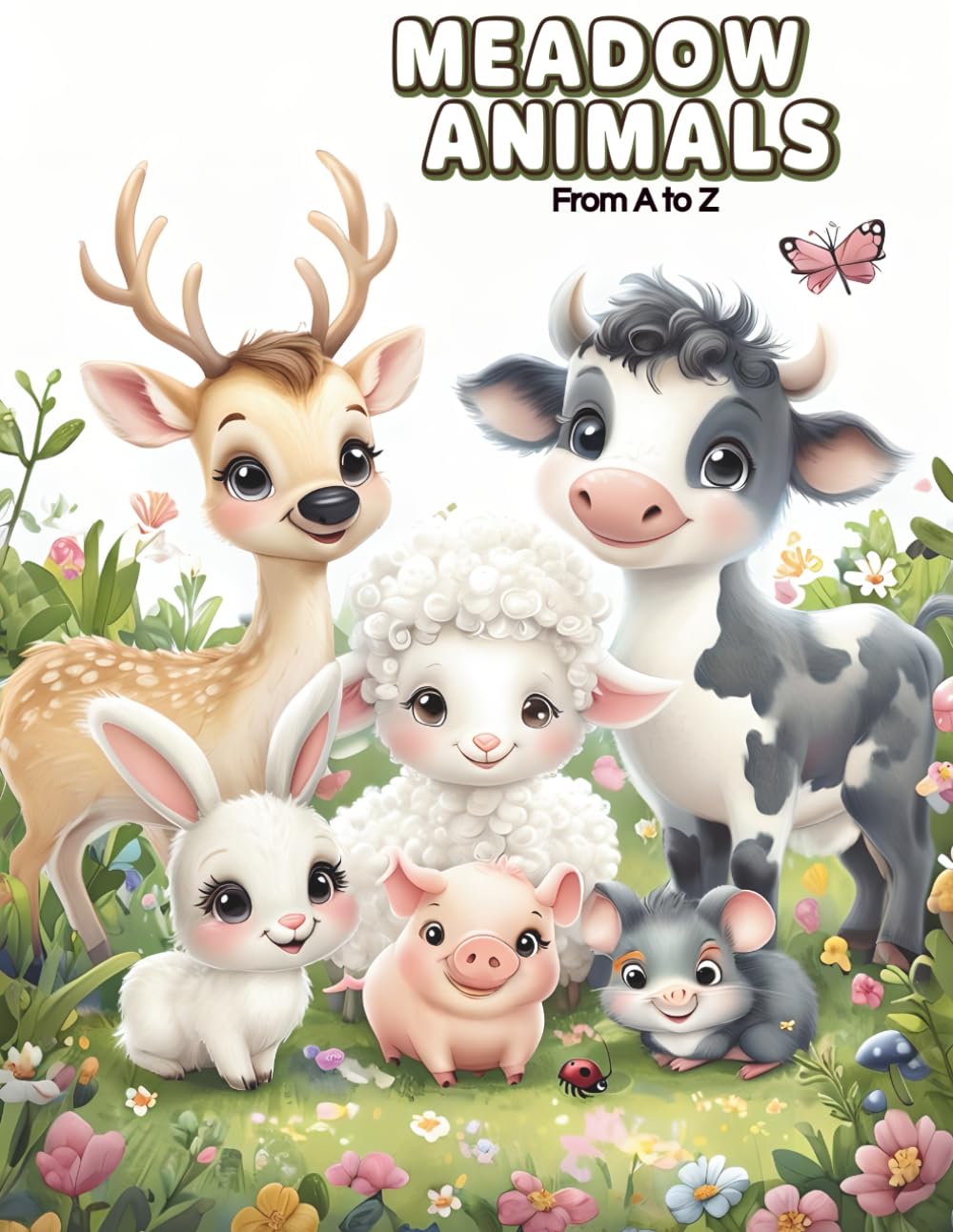 Meadow Animals from A to Z: A Cute Alphabet Coloring Book for Kids (CD Creations A–Z Coloring Series)