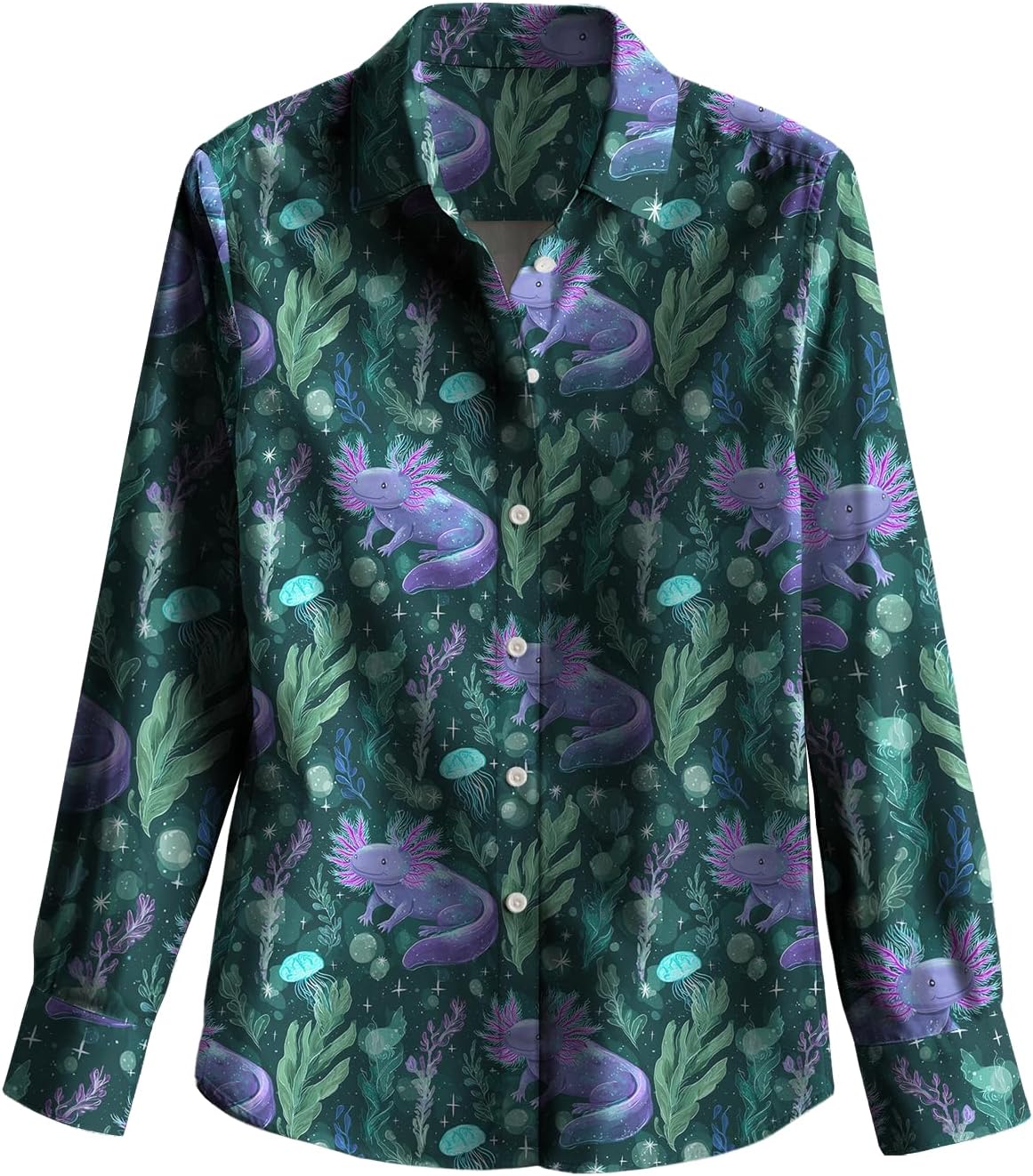 Elegant Button Up Shirts for Women Lightweight Boho Long Sleeve Button Shirts for W...