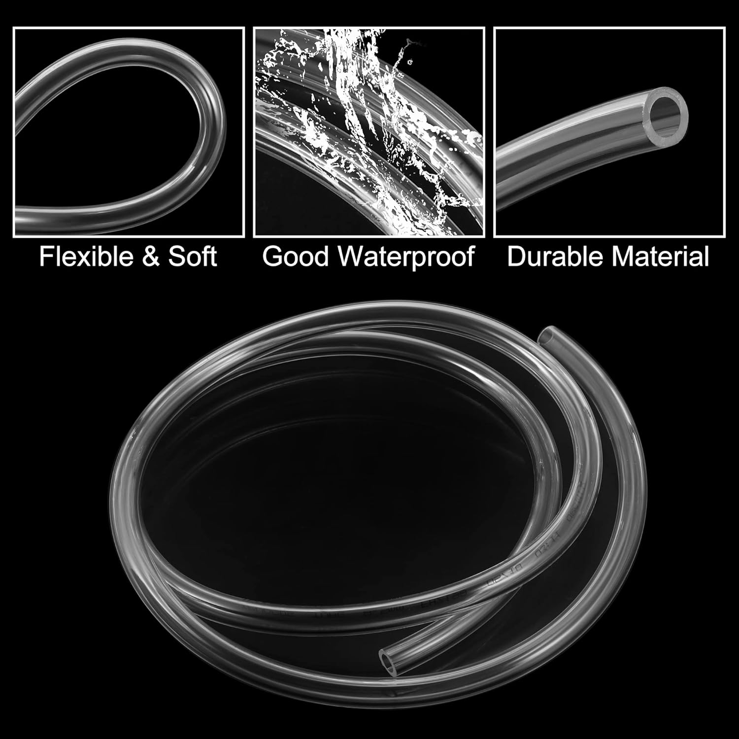 X AUTOHAUX 0.31''x39'' 8mm x 1m Tubing Carburetor Fuel Vent Line Universal Gas Line Petrol Hose Tube for ATV Dirt Bike Go Kart Moped Pocket Bike Scooter Clear