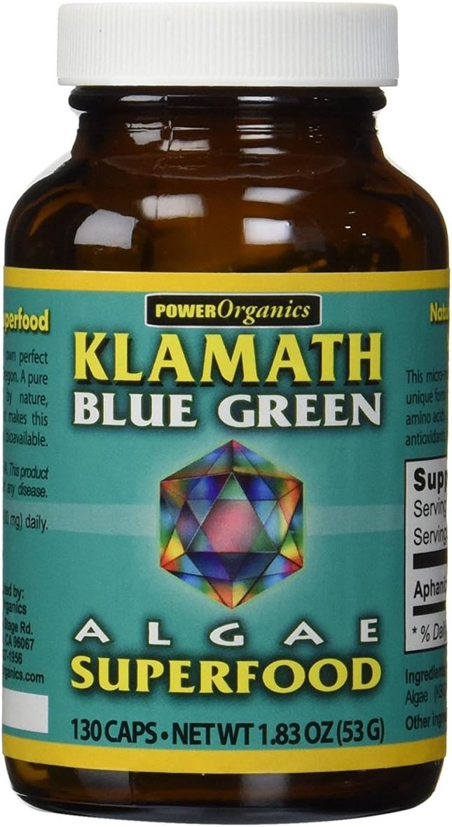 Klamath Blue Green Algae 130 VegCaps by Power Organics