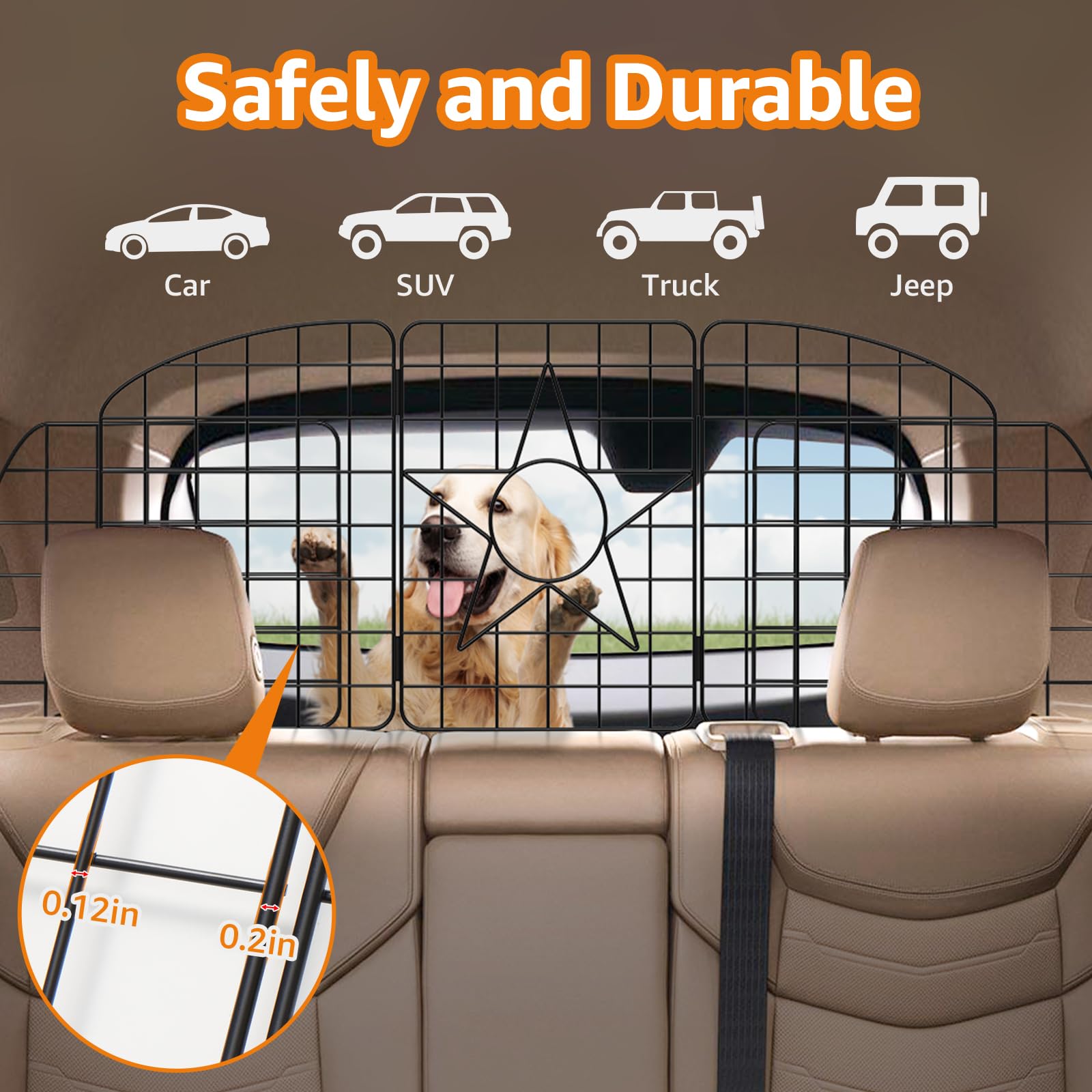 Snapklik.com : Dog Car Barrier For SUVs, Cars, Vehicles And Trucks ...
