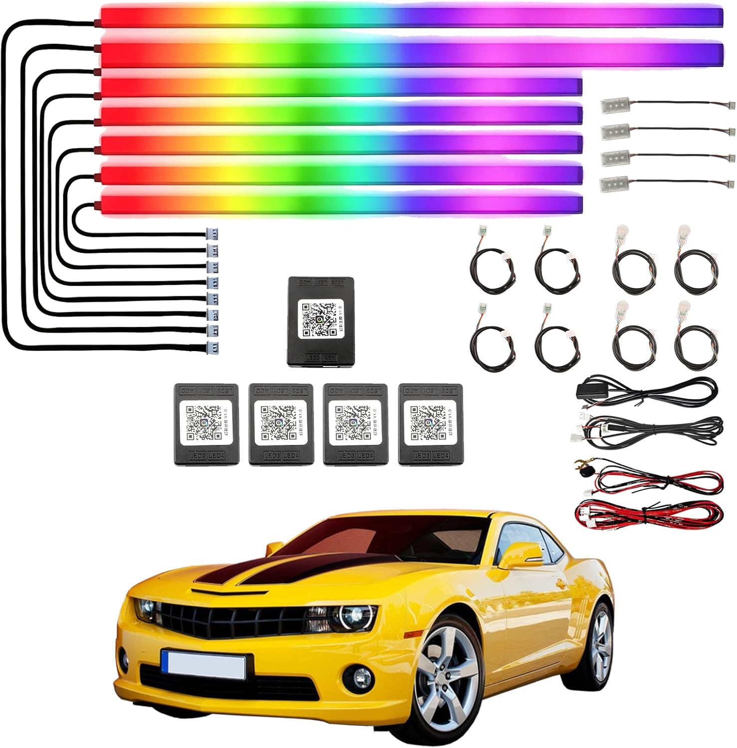 Amazon.com: ACARLUOY Acrylic Ambient Lighting Car, for Chevrolet Camaro ...