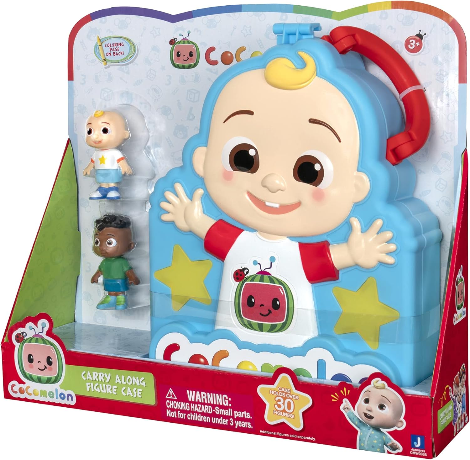 CoComelon Carry Along Figure Case - Includes 2 Articulated Figures, JJ and Cody - Play On The Go - The Perfect Travel Gift - Toys for Kids, Toddlers, and Preschoolers