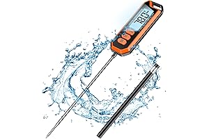 BOMATA Waterproof IPX7 Thermometer with 5.4" Long Probe for Assured Precision and Speed