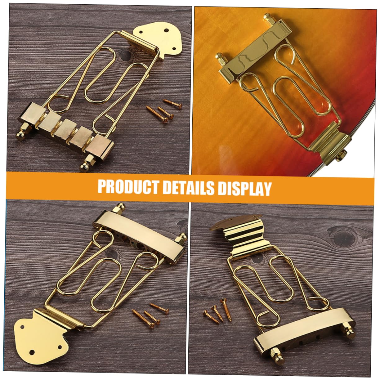 Toyvian 4 Corde Pontper Chitarra Lega per Strumenti Corde Accessorio Chic per Migliorare Del Suono e Facilità Installazione