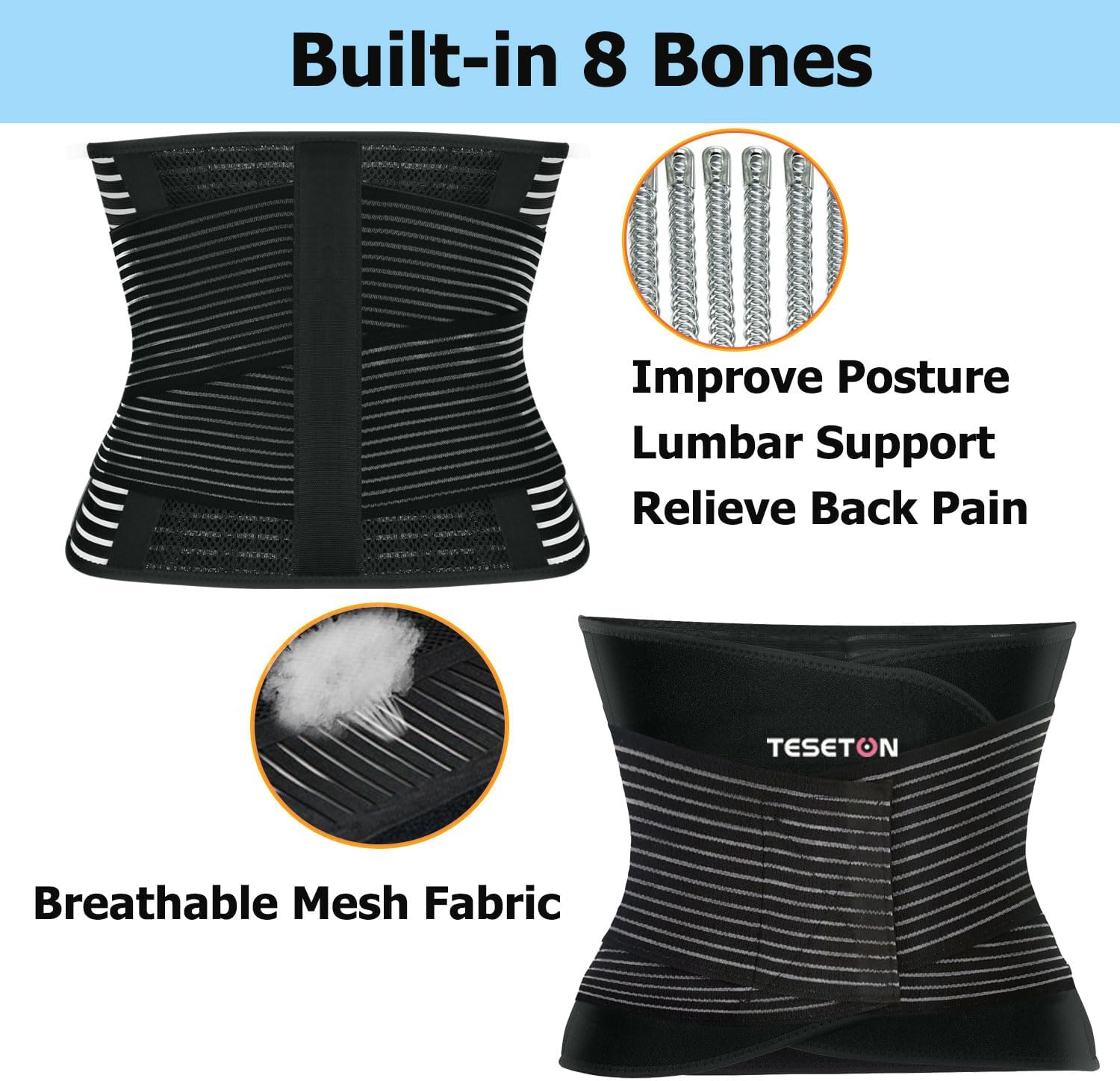 Back Brace for Women and Waist Trainer for Women