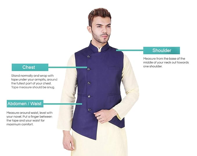 Badoliya & Sons Men's Nehru Jacket/Waistcoat Cotton Fabric
