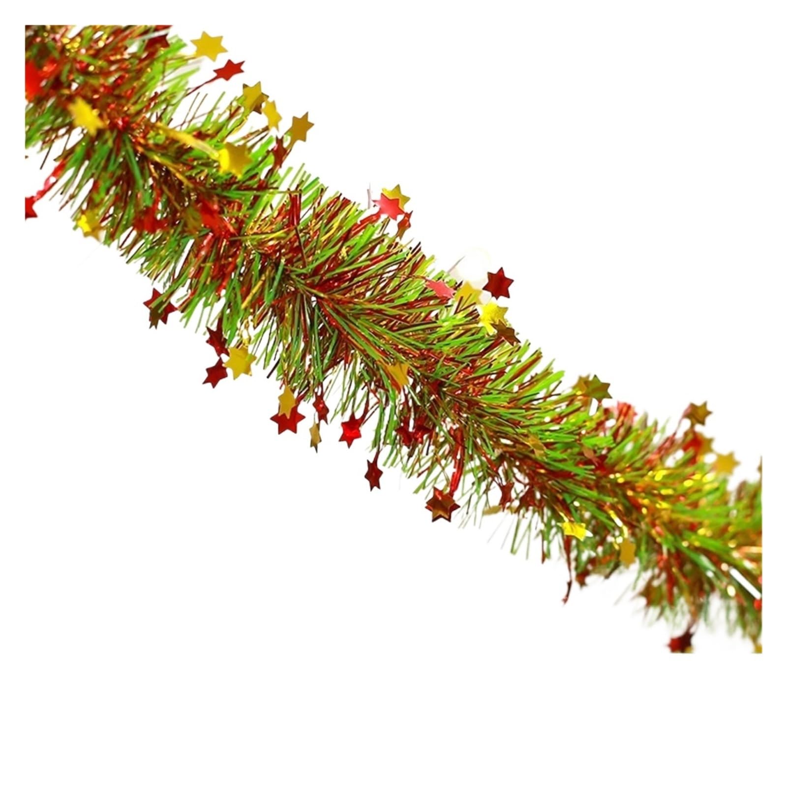 Deko Für Innen Außen 4-teilige, Flexible Und Verstellbare Weihnachts-Lametta-Girlande for Den Kamin Balkon Treppengeländer(Multi-Colored)