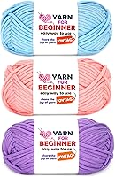 Vista 59 de Hilo de Ganchillo para Principiantes Verde Manzana Hilo de Algodón para Tejer y Tejido - Kit de Ganchillo para Principiantes - 3 * 50g