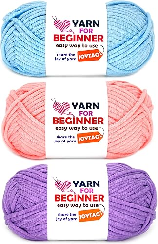 Miniatura 60 de Hilo para Crochet y Tejido, Hilo de Punto de Algodón para Crochet y Tejido para Principiantes con Puntadas Fáciles de Ver, Mezcla de Algodón-Nylon