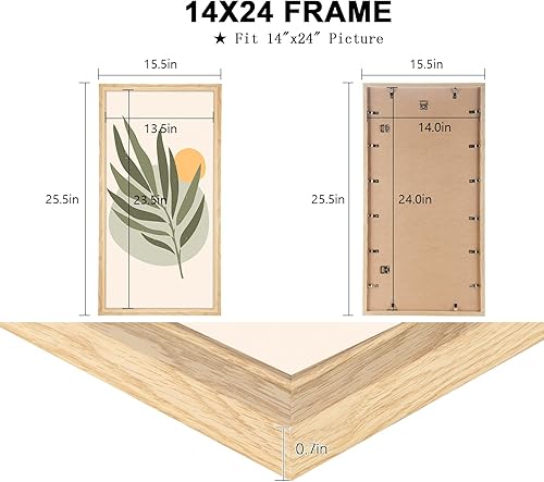 Vista 191 de GULETHUN Marco de fotos de 24 x 36 pulgadas, marco para póster blanco, decoración del hogar, marcos naturales de galería, formato horizontal