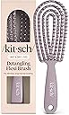 Kitsch Hair Brush Detangler – Flexi Flow Hair Brush for Women, Men & Kids | Detangling Brushes for Curly Hair with Bendable Frame, Bounce Curl Defining Brush for Wet or Dry Strands - Soft Violet