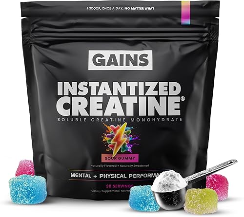 Miniatura 12 de Gains in Bulk Monohidrato de Creatina Instantánea para Mujeres y Hombres, Polvo de Creatina Soluble, Apoya la Construcción Muscular, Fuerza y