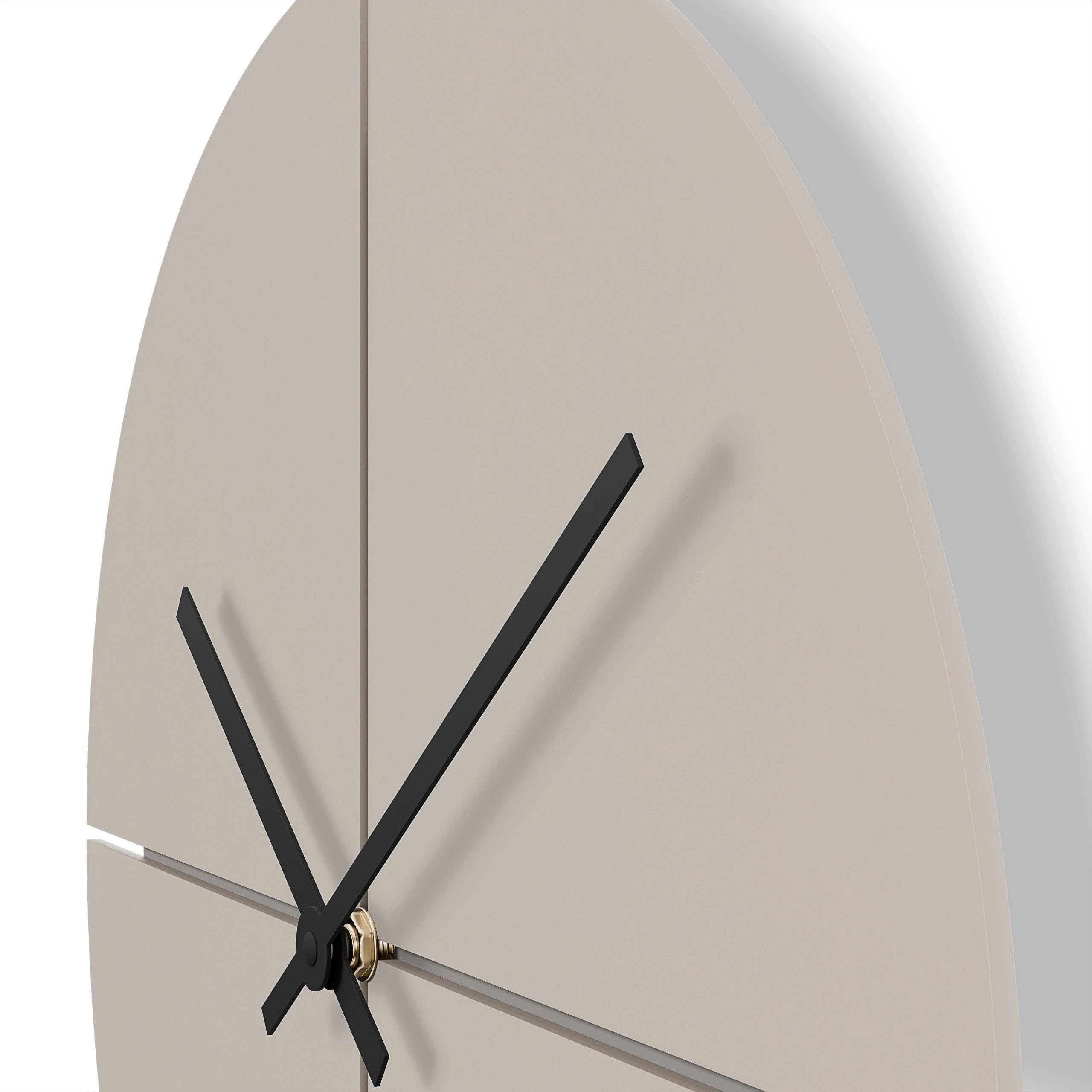 Cander Berlin MNU 2540 T XXL Wanduhr lautlos ohne Ticken 40 cm analog Küche Wohnzimmer modern Vintage warmgrau MDF