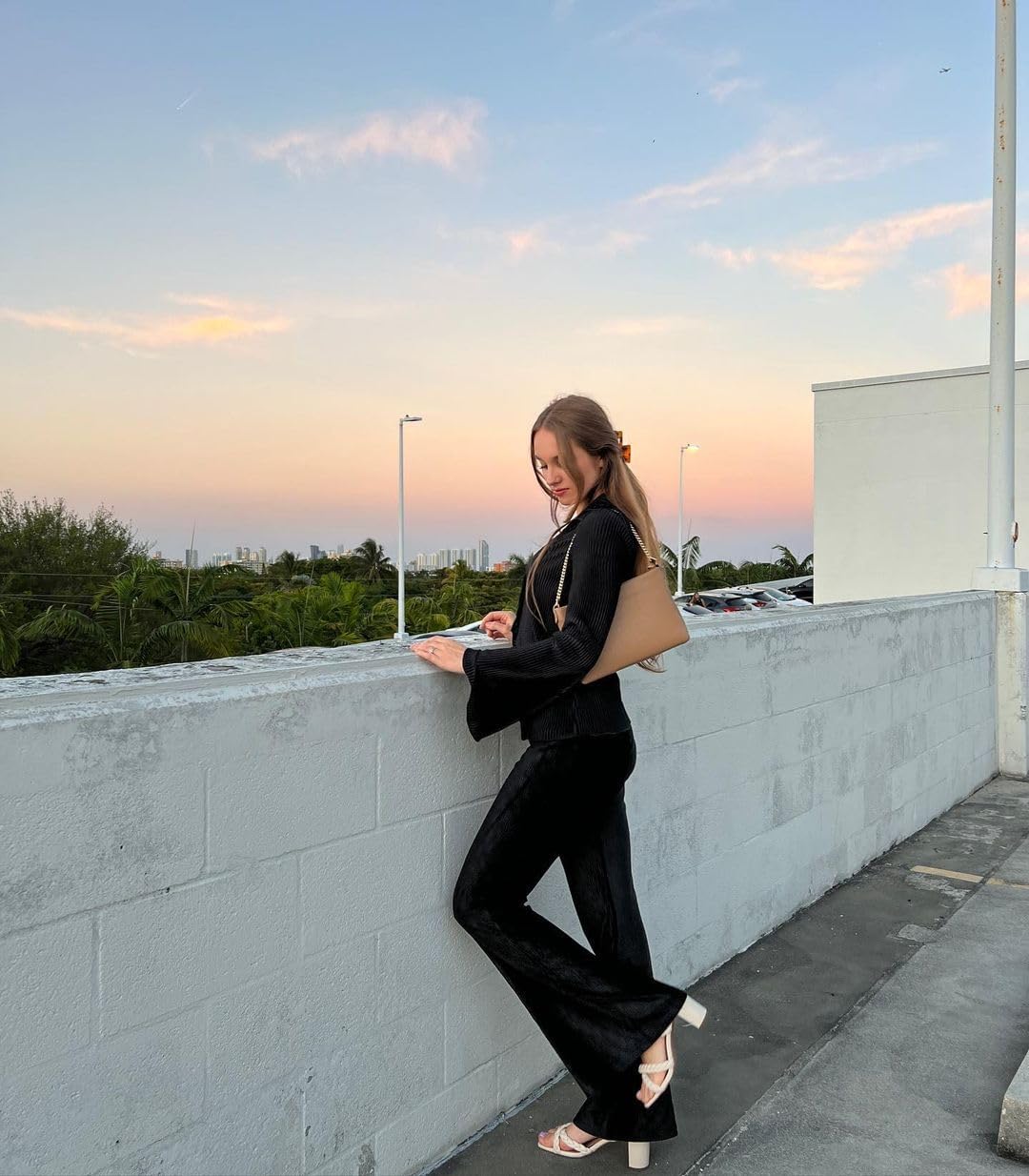 Dasein Italian Genuine Leather Handbag for Women Clutch Evening Bag Gold Chain Strap Shoulder Bag Crossbody Purse - Image 5