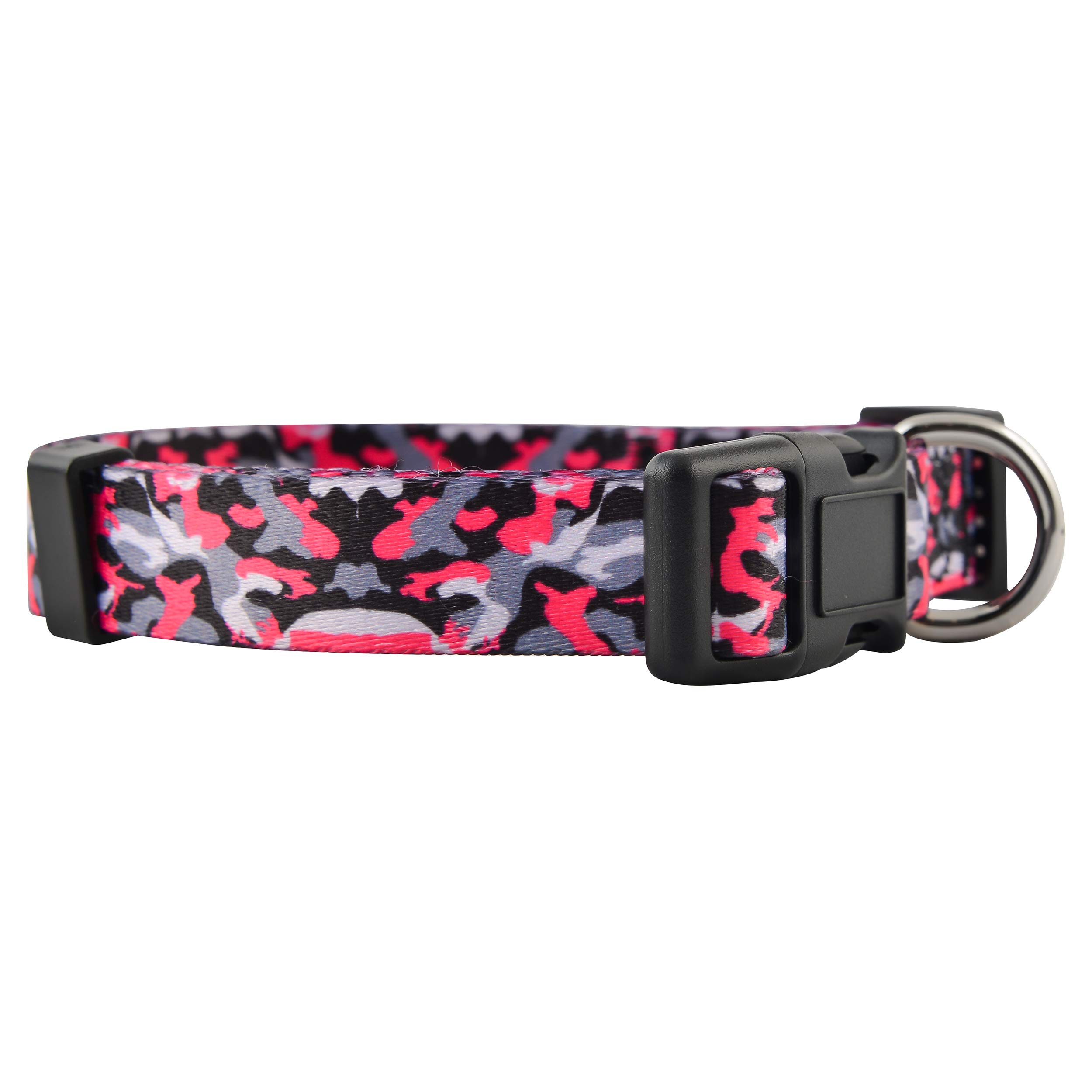 Native Pup Girl Dog Collar Collection, Cute Pink Girly Patterns for Female Puppies, Hearts, Roses, Flowers, Camo, Polka Dot, Gift for Large or Small