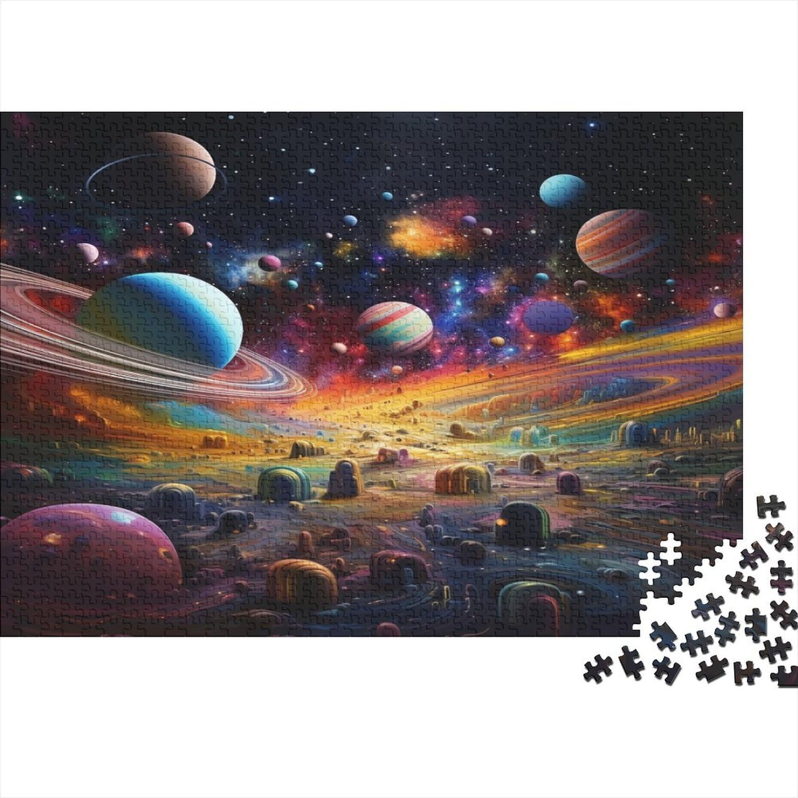 Planet Puzzle 1000 sztuk dla dorosłych Trudne Puzzle dla dorosłych Zabawa Wymagające gry logiczne Prezent dla wszystkich kobiet i mężczyzn 1000 sztuk (75 x 50 cm)