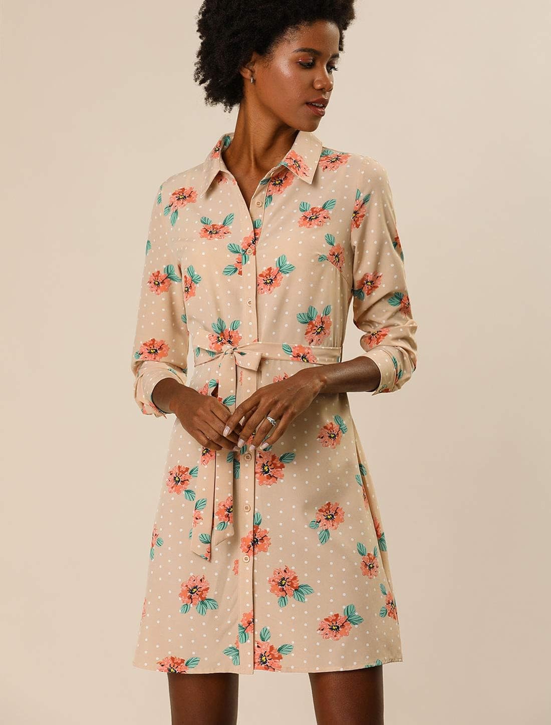 long button up dress