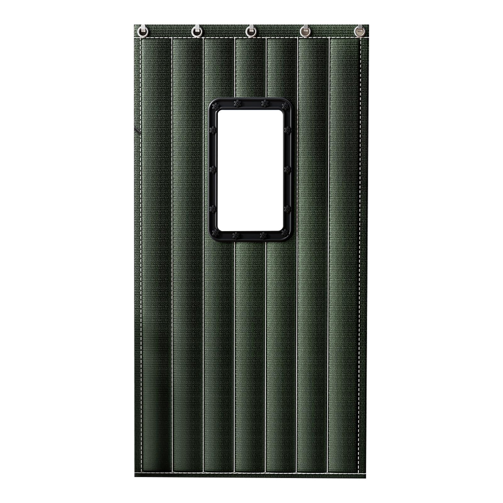 Rideau de porte thermique vert pour isoler l'entrée de la maison ou du garage en toute saison