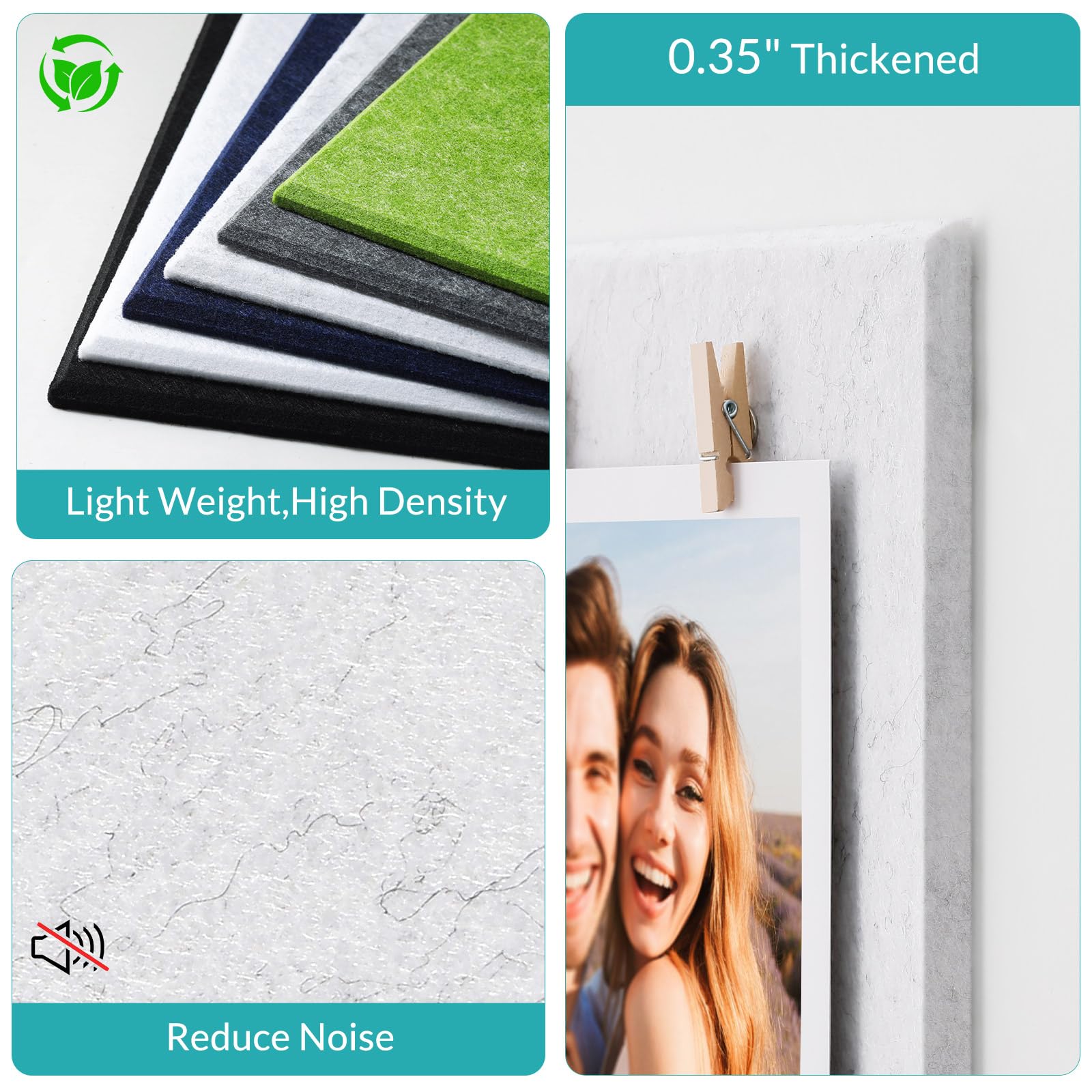 Alternativa De Tablero De Corcho Grande, Paneles De Pared De Listones, Paquete De 12 Tableros De