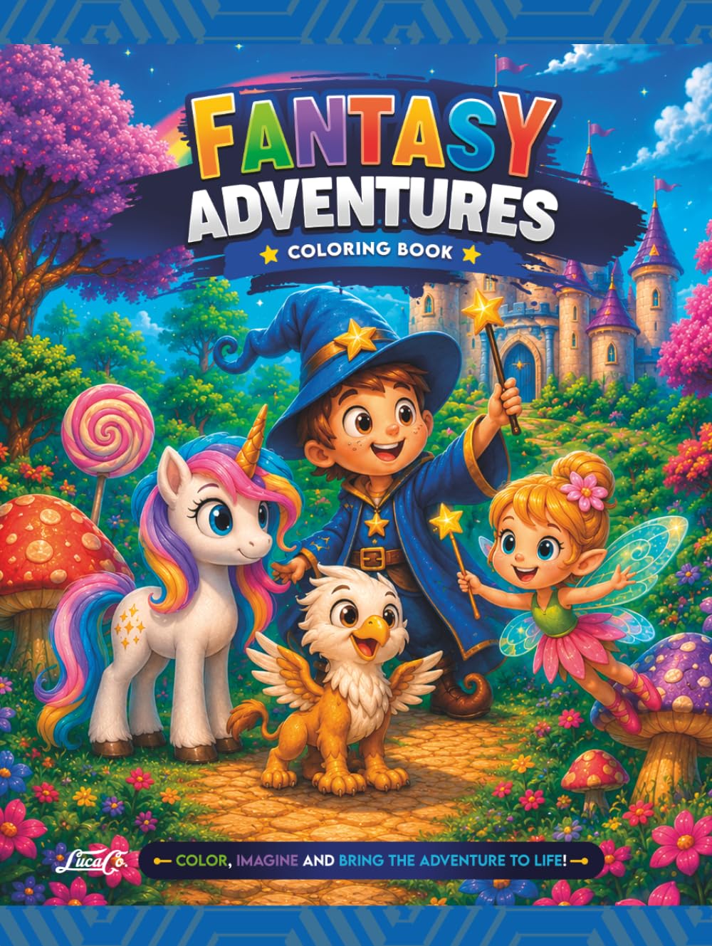Fantasy Adventures Coloring Book: Fun Fantasy Creatures and Magical Adventures for Boys and Girls