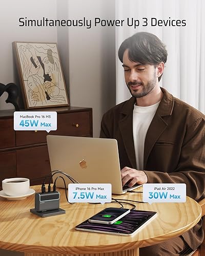 Miniatura 3 de CUKTECH 10 10000mAh 100W Power Bank+100W USB C Cargador de pared Combo, Bloque de cargador portátil para MacBook ProAir, iPad Pro, iPhone 1615Pro,