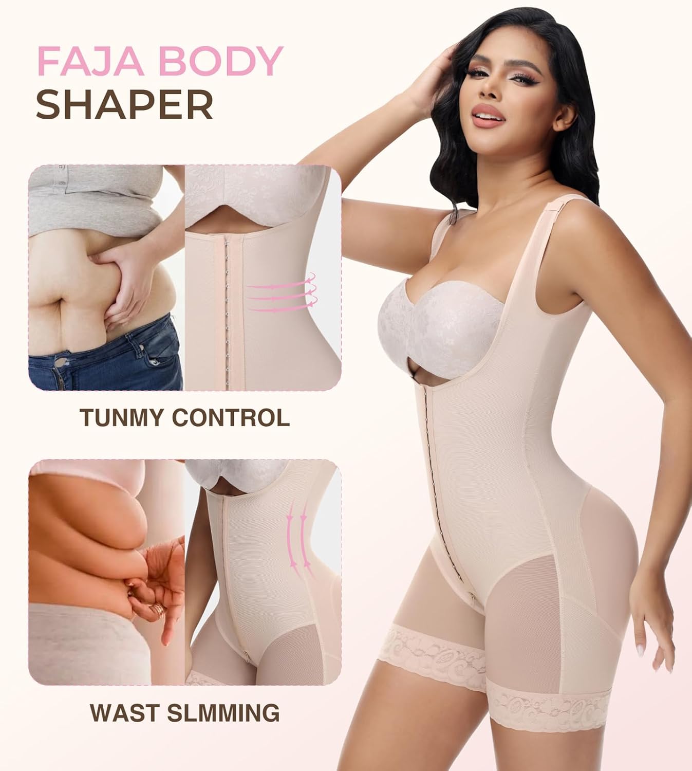 SHAPSHE Fajas Colombianas Shapewear Tummy Control Post Surgery Compression Garment Butt Lifter Body Shaper Stage 2 Bbl - Image 5