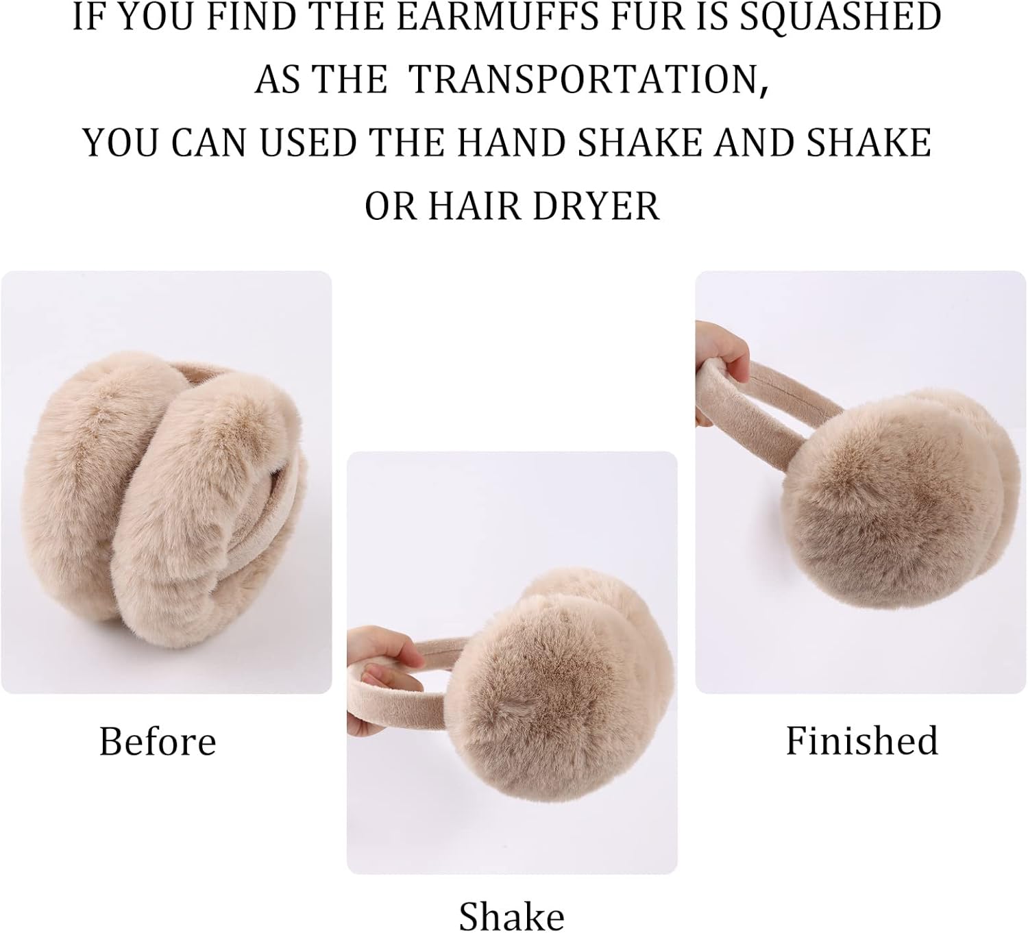 Yuoahcn Women Winter Ear Muffs Faux Fur Warm Earmuffs Lady Girls Plush Ear Warmers Outdoor Ear Covers Headband - Image 7