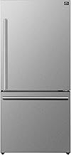 Forno 31" Milano Espresso Refrigerator with Bottom Freezer - 17.2 cu. ft Counter Depth Refrigerator - Stainless Steel Fridge with Touch Control & LED, Adjustable Door Bins and Crisper Drawer