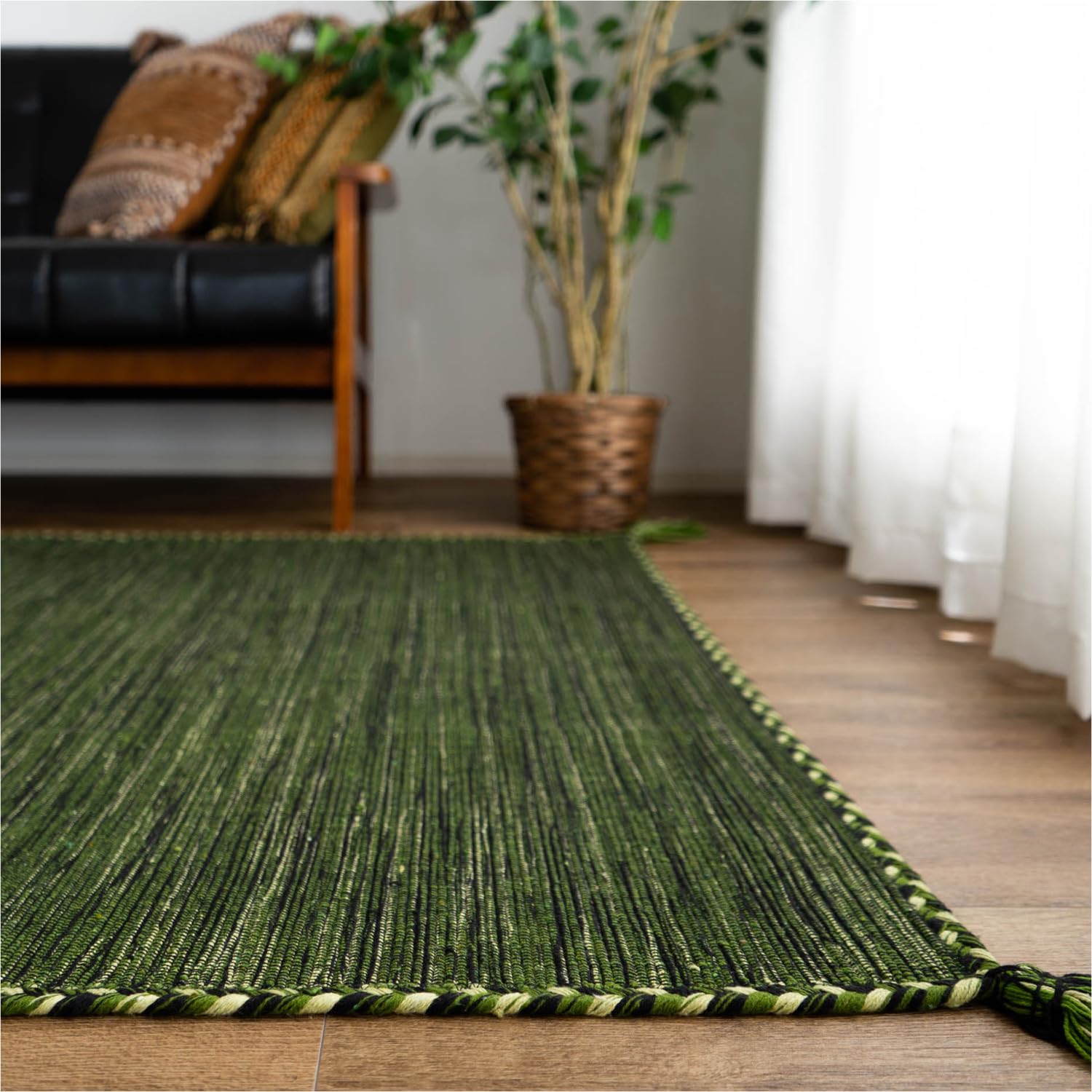 Amazon | サヤンサヤン 手織り キリム調 アジアン ラグ マット キーマ