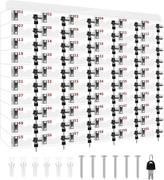 New Cell Phone Storage Locker, 60 Slots with Door Locks and