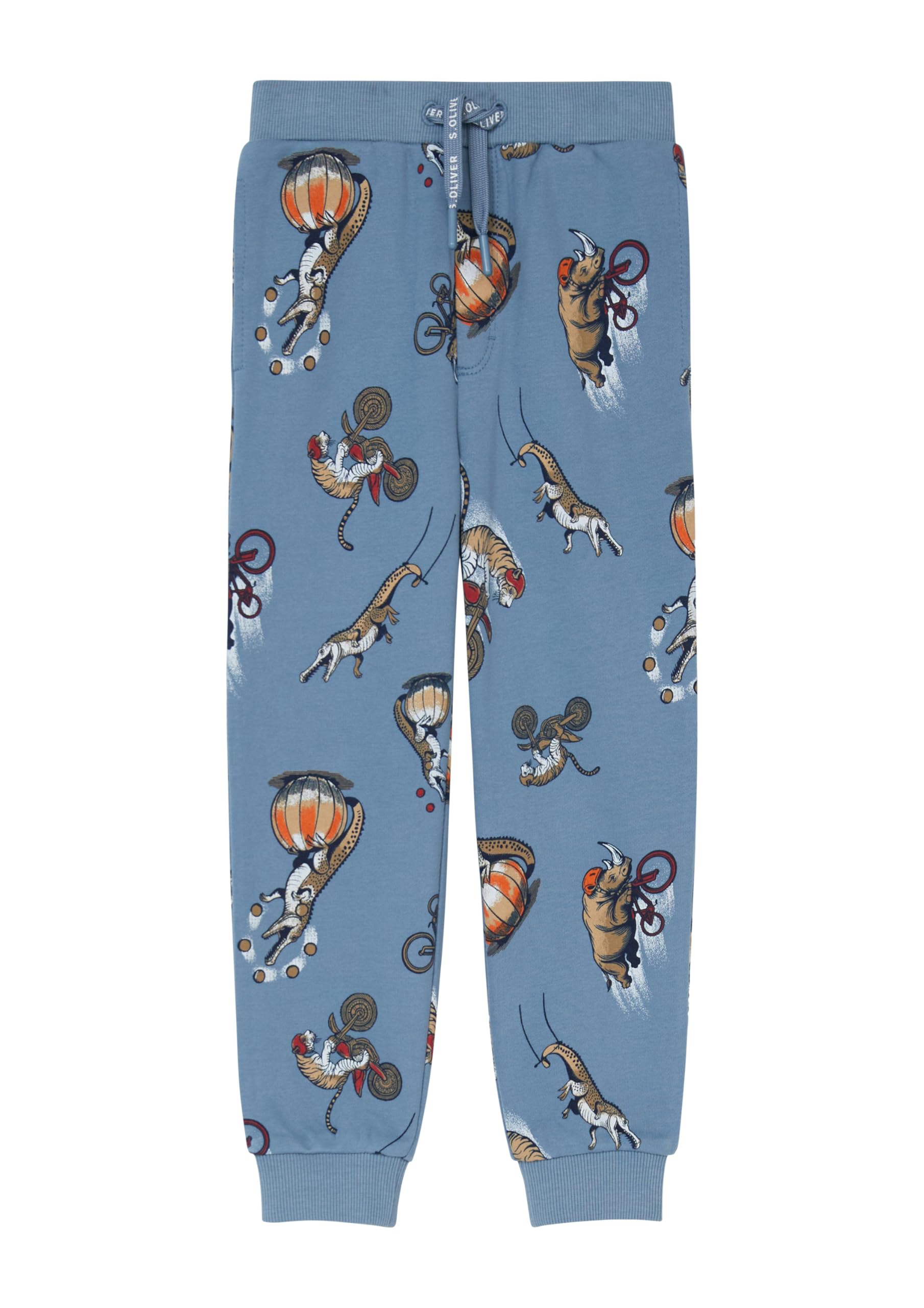 s.Oliver Jogginghose mit angedeutetem Tunnelzug und All-Over-Print