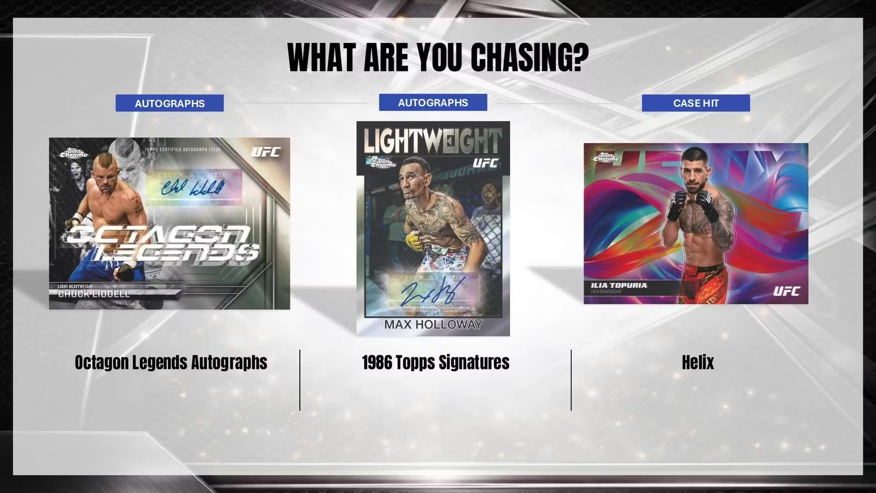 2026 Topps Chrome UFC Hobby-Sammelkartenbox (2 Autogramme pro Sammelkartenbox)