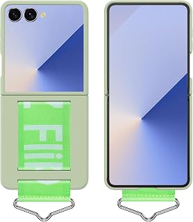 AEROVISE for Samsung Galaxy Z Flip 7 Case Accessories Protective Cover with Strap Screen Protector Simple and Ultra-Thin(Green