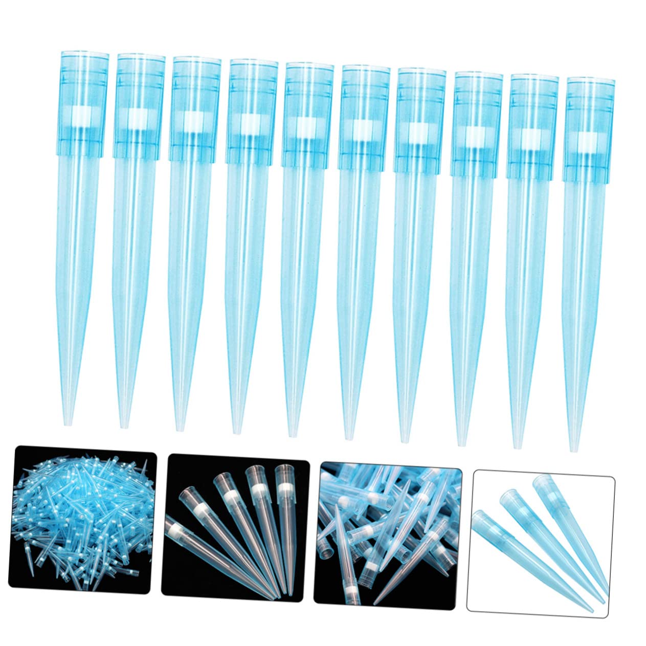 500pcs Liquid Pipette Tips Plastic Nozzle Tips for Accurate Liquid Transfer Laboratories Compatible Pipettors