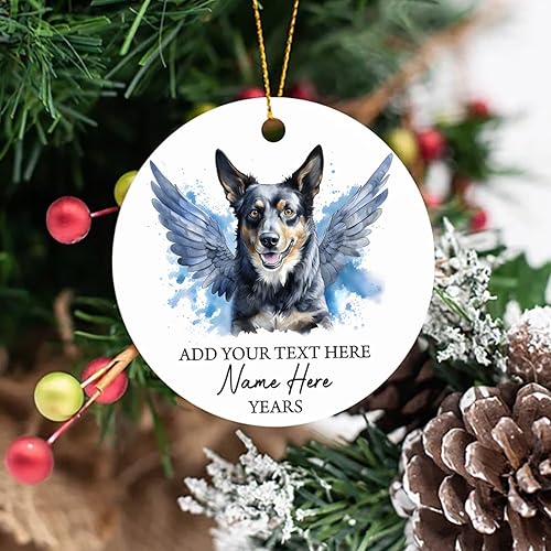 Vista 106 de Adorno conmemorativo personalizado de Bulldog Inglés – Alas de ángel, regalo de Navidad personalizado para perro, mamá y papá Adorno de Bulldog