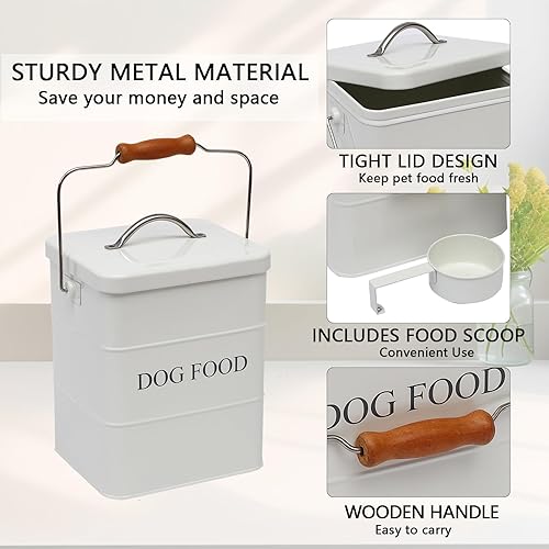 Miniatura 4 de Contenedor de almacenamiento de alimentos para perros con tapa incluida Contenedor de comida para perros de granja perfecto para encimera