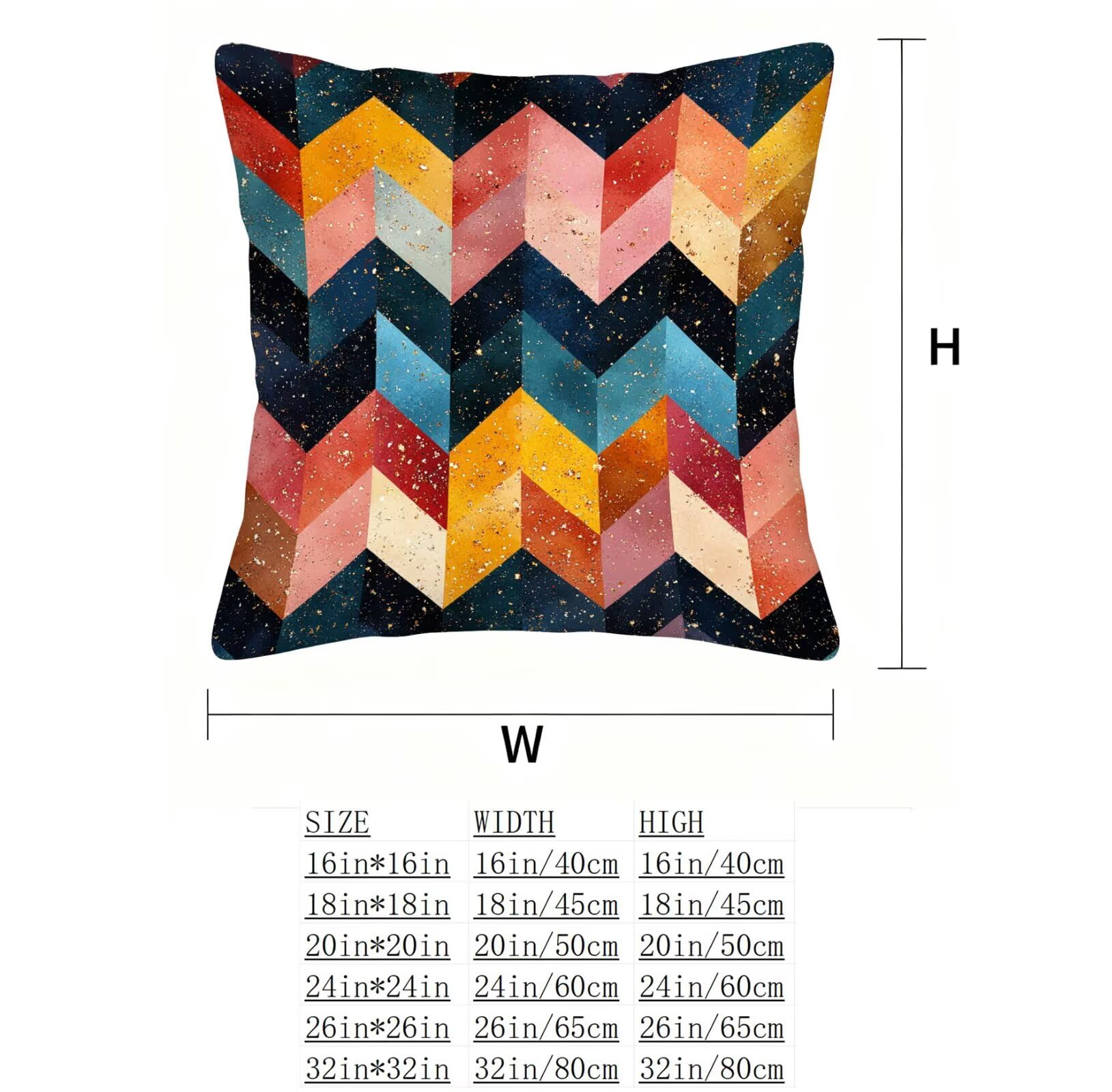 Vistoso Funda Cojin 65x65 GeometríA Funda Almohada 65x65 Cojines Sofa Súper Suave Fundas Cojines Decorativos Fundas Almohadas 4 Piezas Cervicales y Cuello, para Hogar Cama Salon Decoracion E - 811
