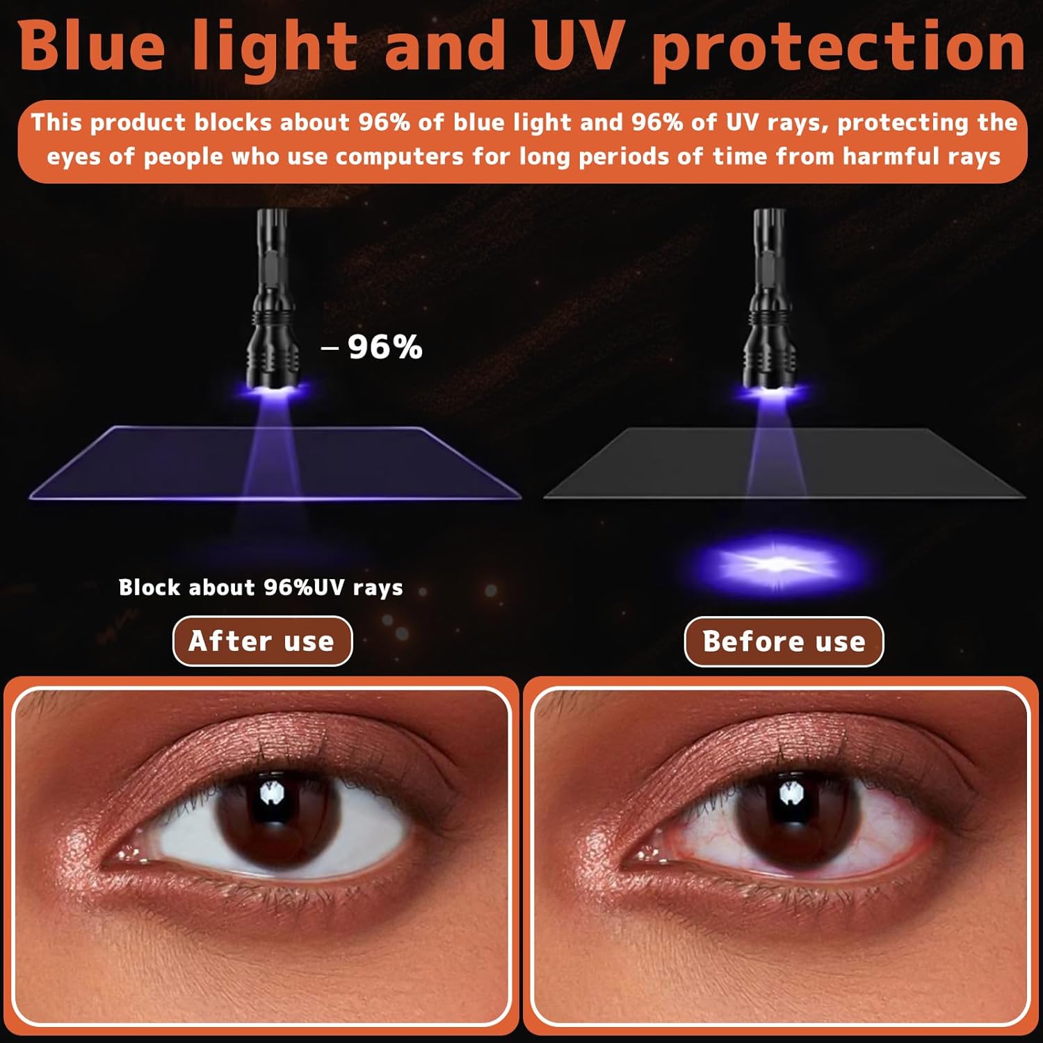 Monitor Privacy Filter 24 Inch 16:9, Computer & Desktop Privacy Filter, Anti-Spy Privacy Film, Anti-Blue Light and Anti-Glare Protection for 24 Inch Monitor