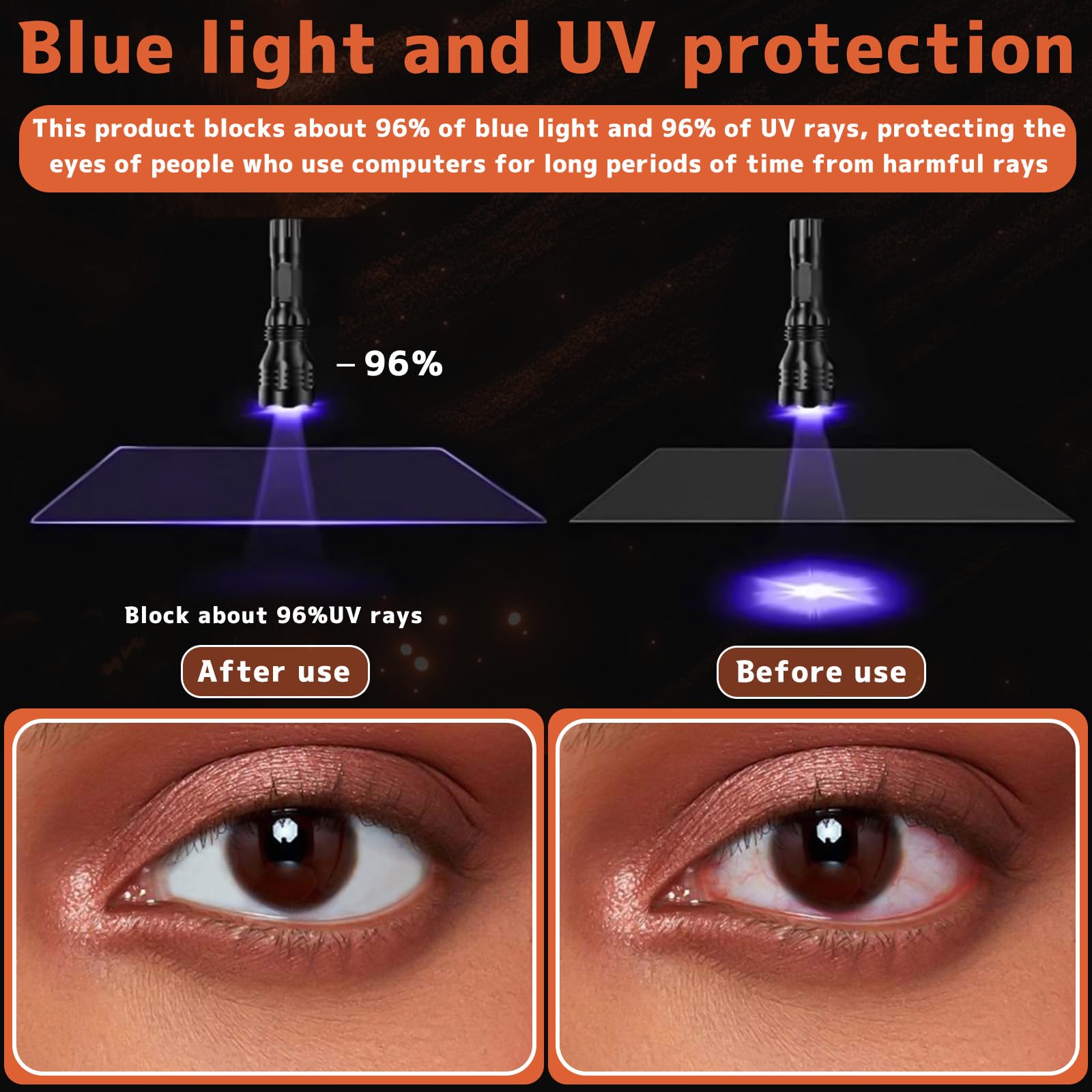 Filtro privacy per monitor, 23,8 pollici, 16:9, filtro per computer e desktop, anti-spy, anti-luce blu e antiriflesso per monitor da 23,8"