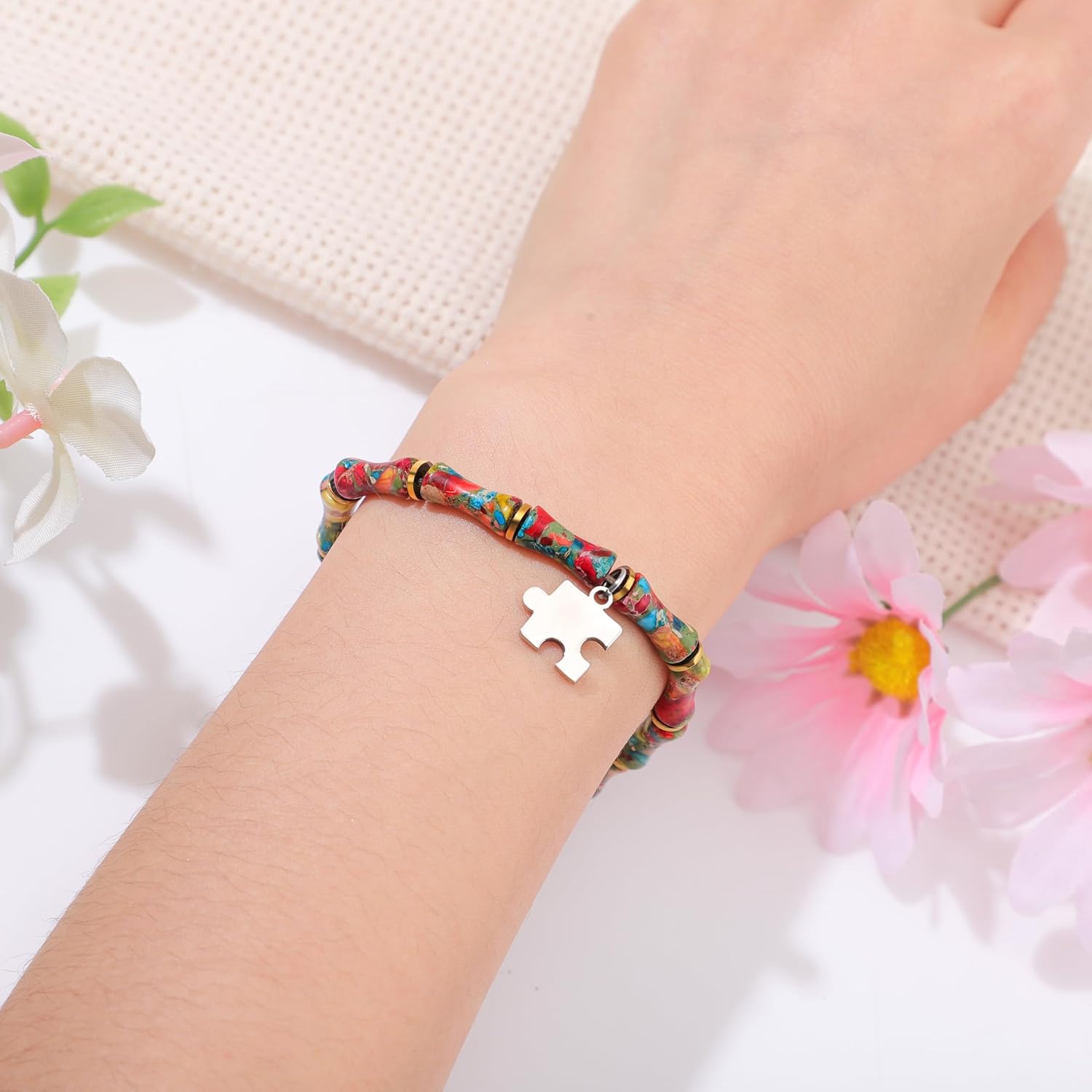 Yiyang Teacher Appreciation Gifts, Bamboo Bracelet for Women Men Boho Healing Jewelry Birthday Retirement Thank You Gifts for Teacher - Image 5