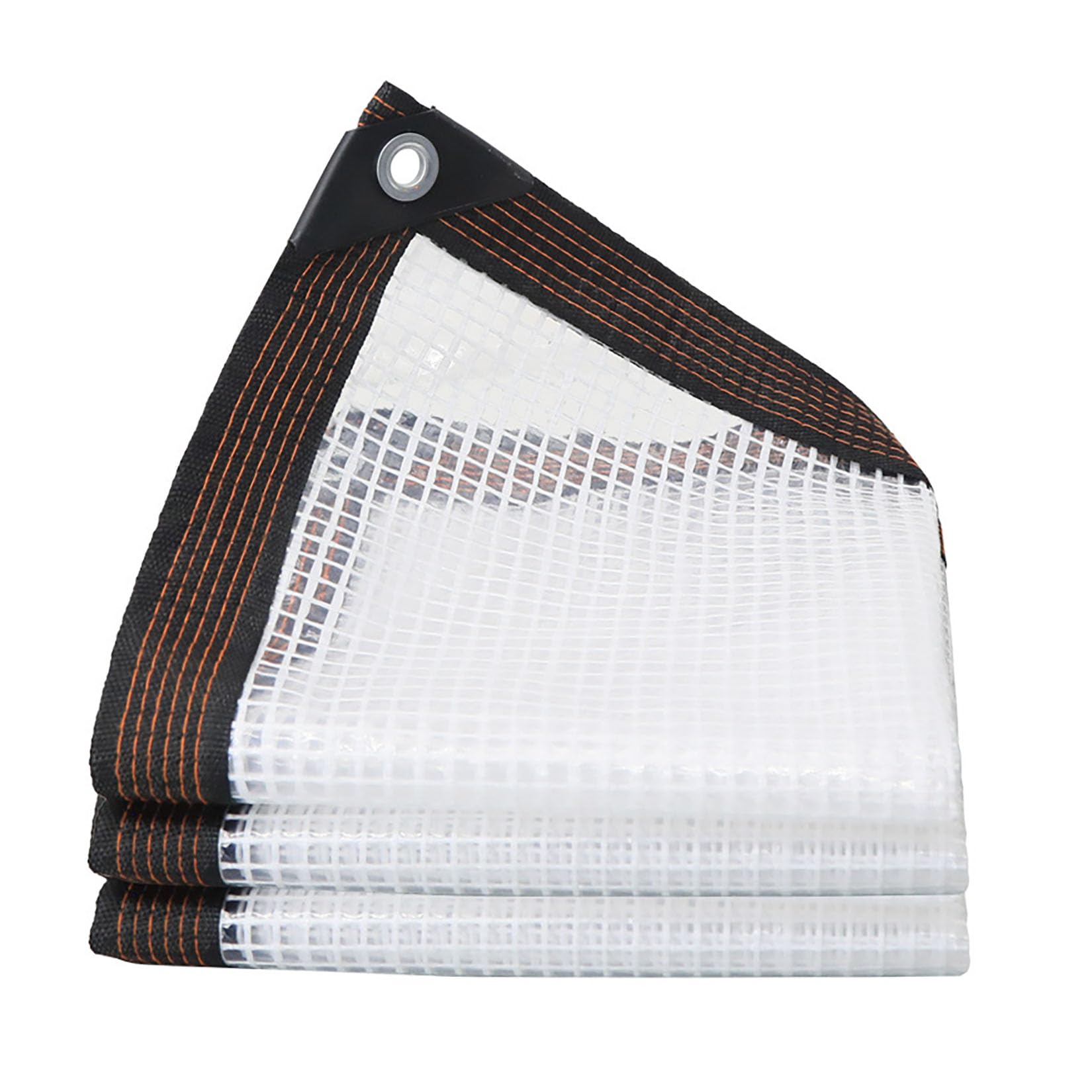 Lona Impermeable de PVC 2X5m Transparente con Ojales y Protección