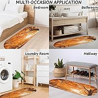 Vista 7 de cfpolar Maple Tree Forest Sunny Bathroom Rugs Non-Slip Bath Rug Microfiber Bath Mat Absorbent Kitchen Mats and Rugs Machine Washable Oval Plush