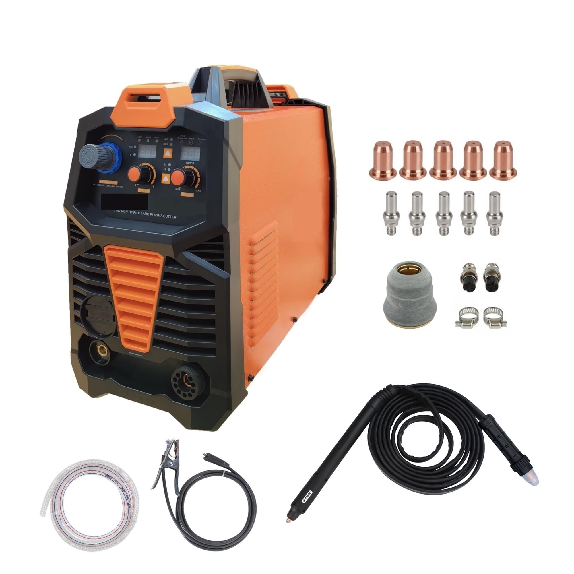 Przecinarka plazmowa, Przecinarka plazmowa CNC Non-HF Arc CUT80, maszyna IGBT 110/220 60A z palnikiem prostym PT80/PTM80, łatwe cięcie 25 mm do warsztatów DIY i domowych(CUT80-PT80)