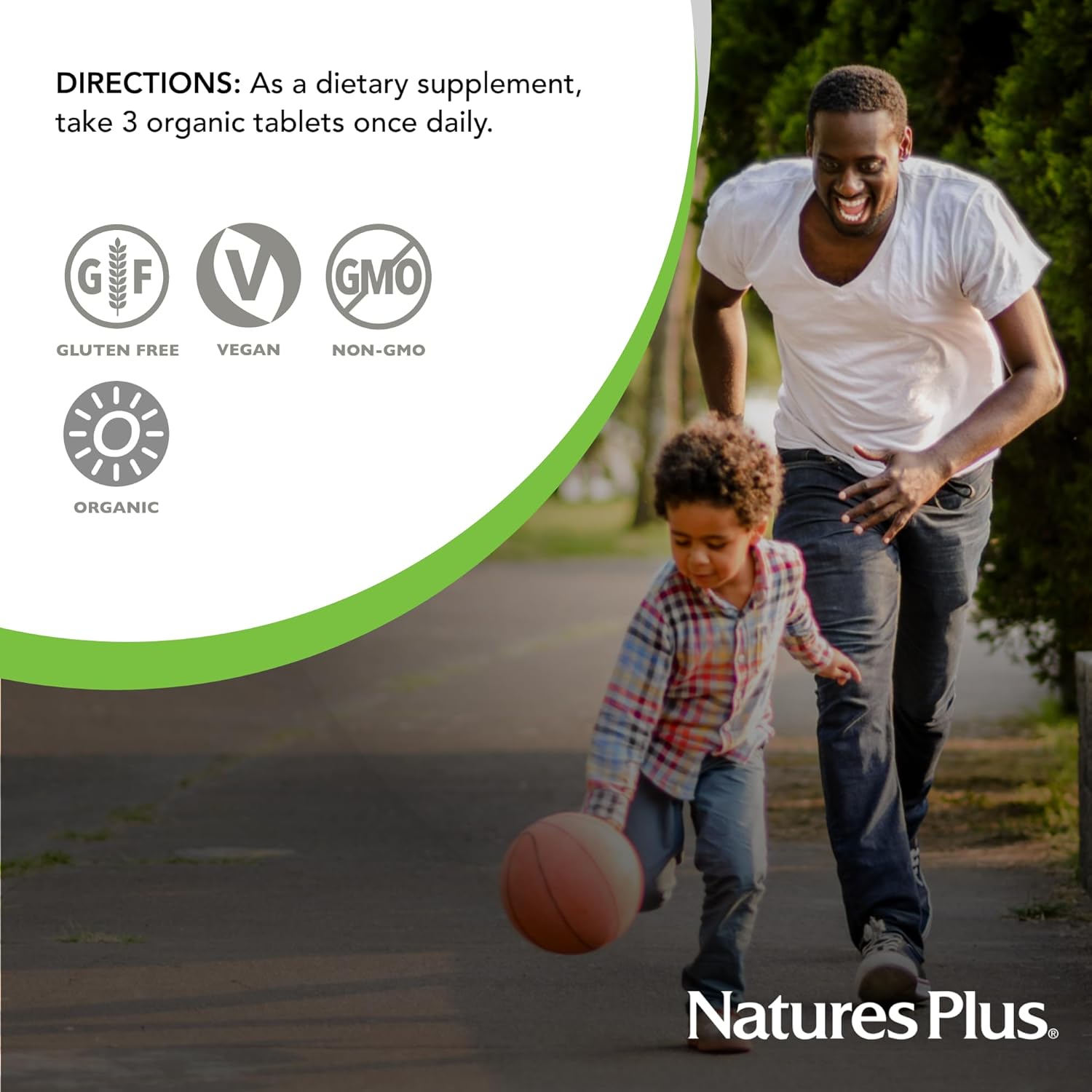 NaturesPlus Source of Life Garden Men’s Multivitamin - 90 Tablets - Supports Energy & Healthy Immune System - USDA Certified Organic, Non-GMO, Vegan, Gluten Free, Iron Free - 30 Servings - Image 6