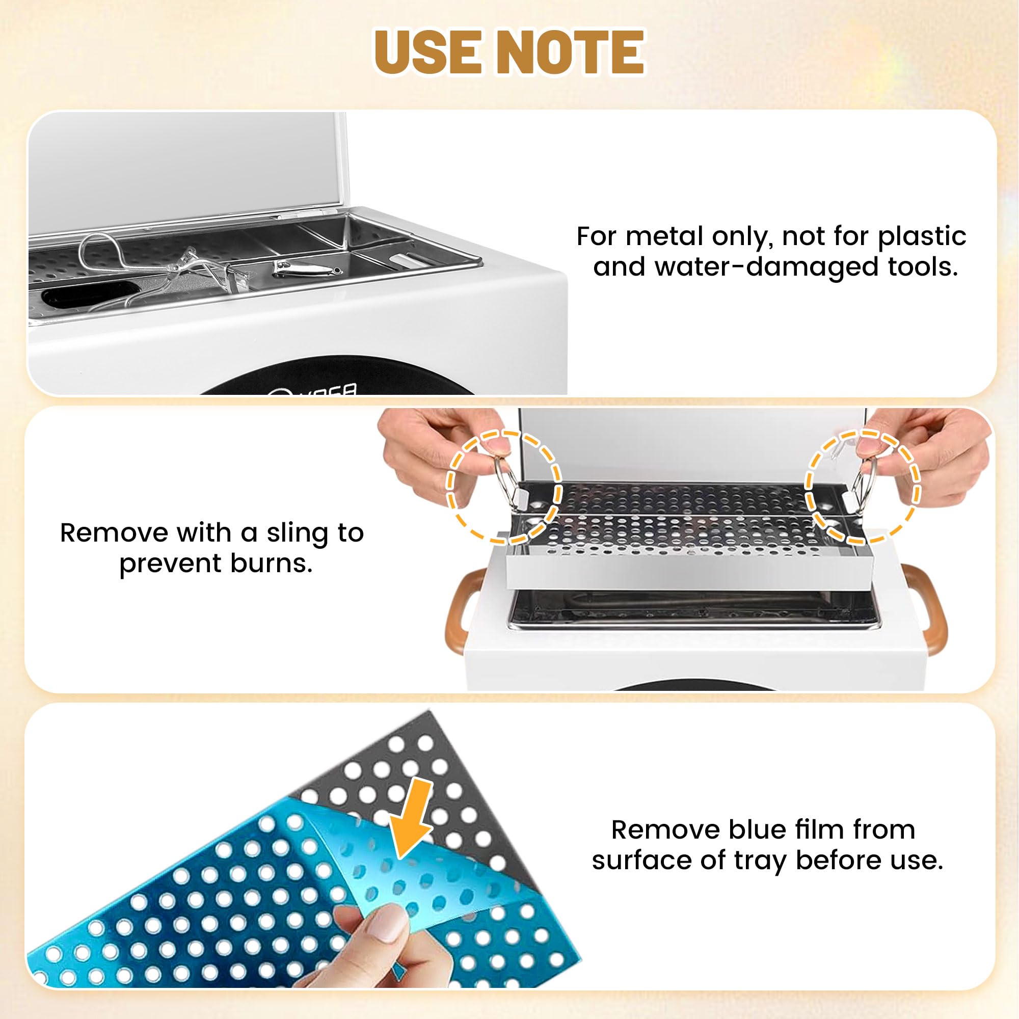 AOWOSA 2L High Temperature Dry Heat Metal Tool Cleaning Box