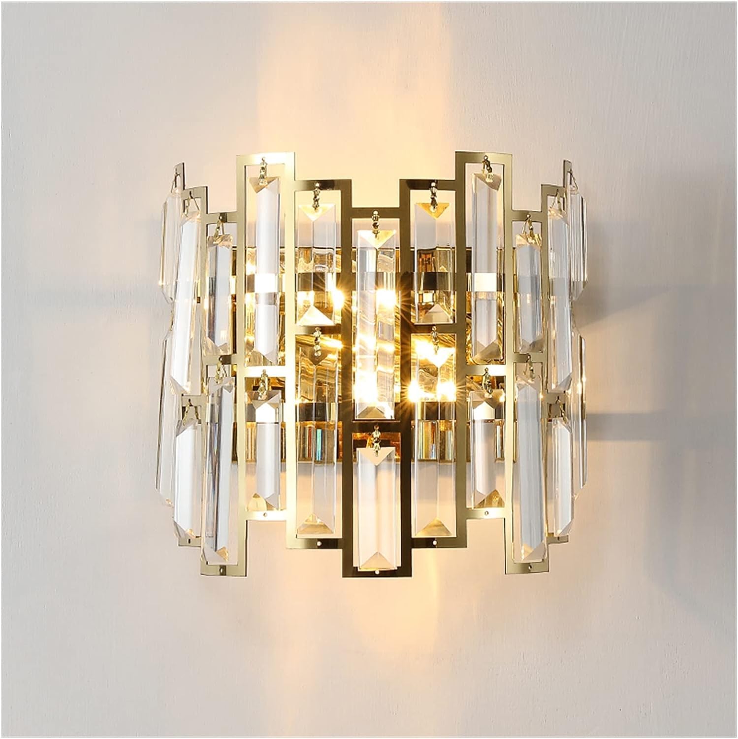 HXYSXHJUO Wall lamp, Copper LED Light Luxury - Crystal Sconce Lamp Compatible with Living Room Restaurant Bedroom Stair Decorative Light, Pendant
